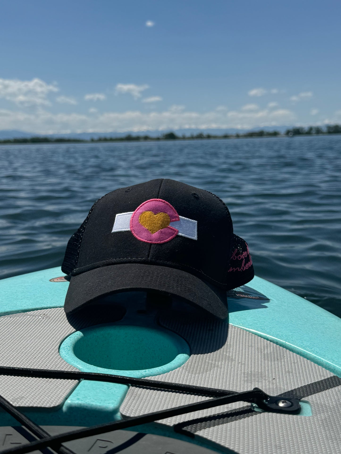 Black & Black Sparkly Hat with Pink Hat