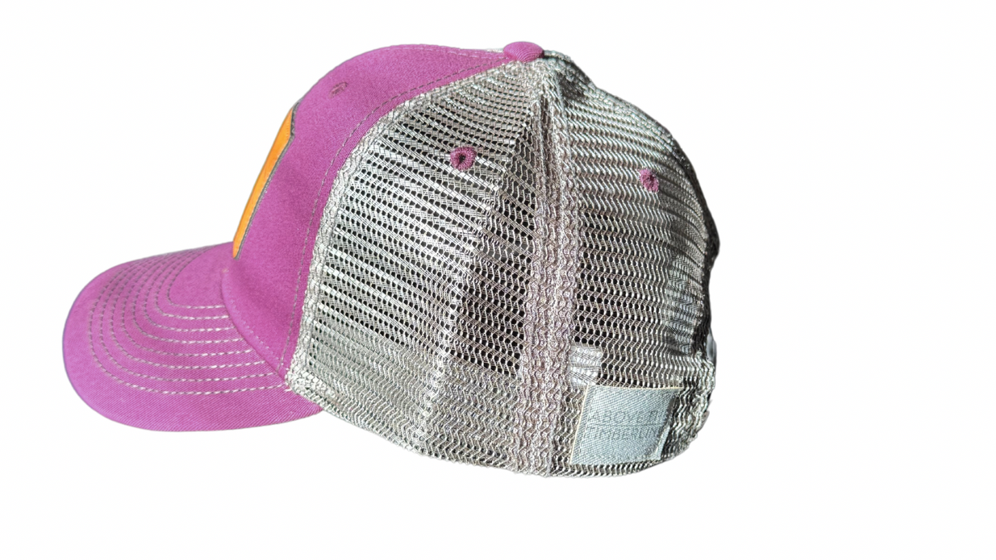 Purple and Grey with Brown Leather Patch