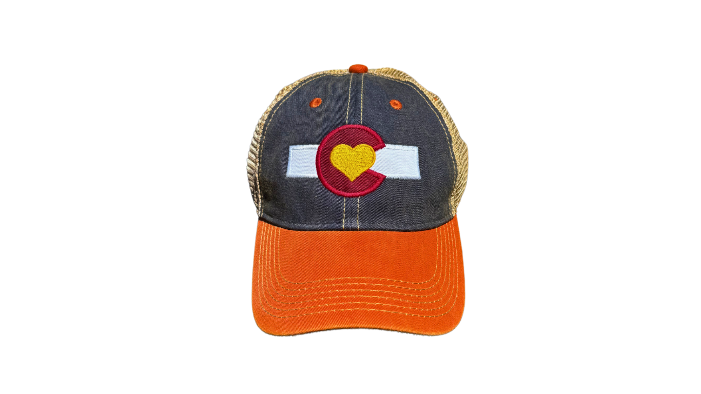 Orange & Blue Faded Hat