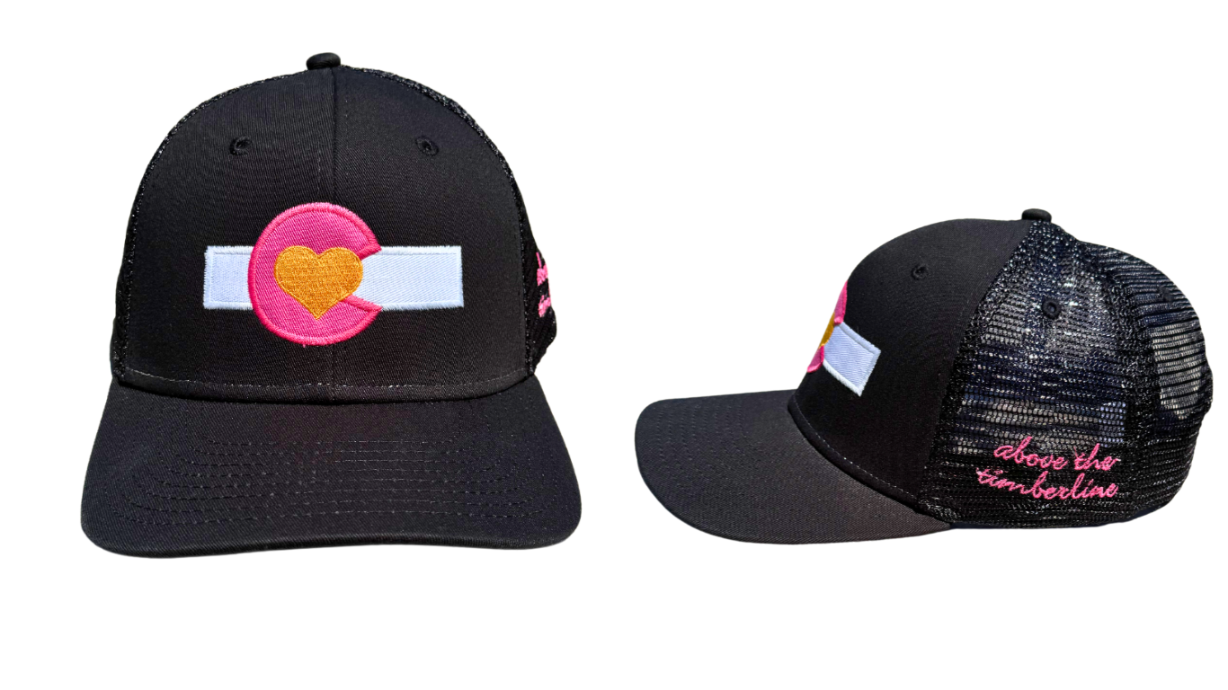 Black & Black Sparkly Hat with Pink Hat