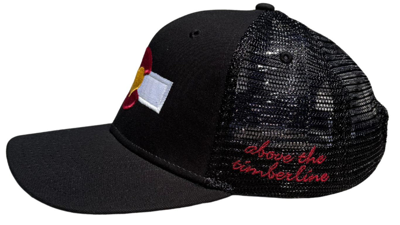 Black & Black Hat with Red Hat