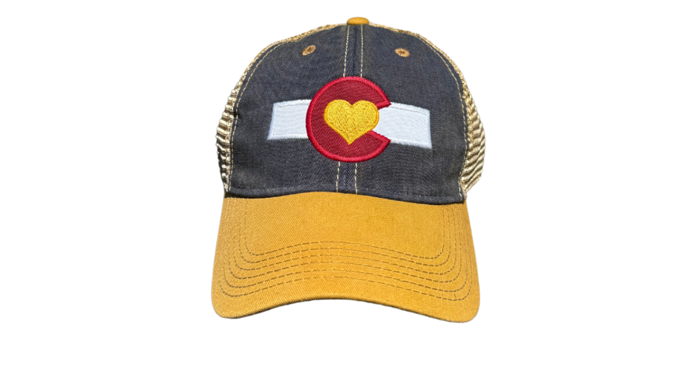 Yellow & Blue Faded Hat