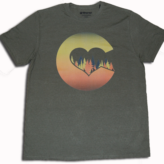 Evergreen Sunset Tee