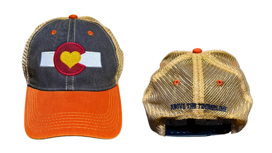 Orange & Blue Faded Hat