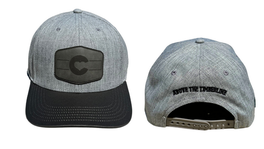 Grey with Oil Lid & Grey Leather Patch Hat