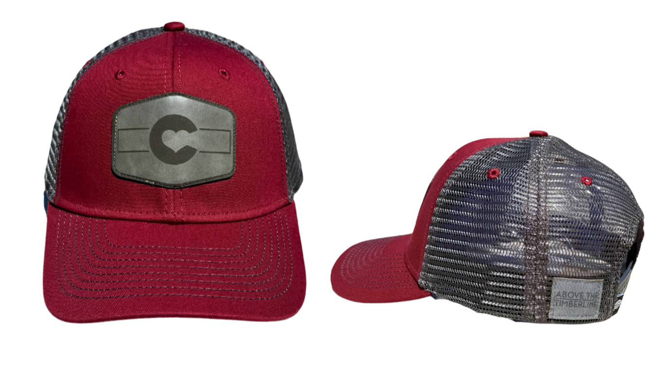 Red & Grey with Grey Leather Patch